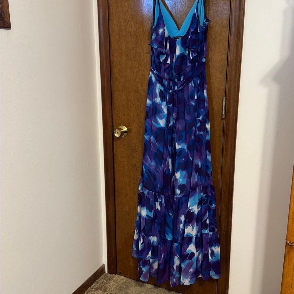 Bisou Bisou Blue and Purple Maxi Dress